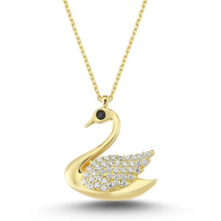 Gold Swan Kolye